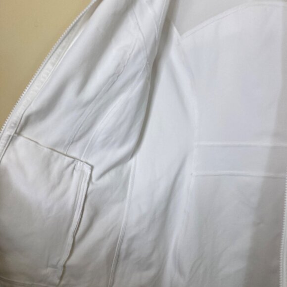 Lululemon Define White Zip-Up Jacket Womens 8 Vented Back Thumbholes - Picture 10 of 11